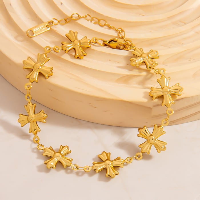 Romantic Series Simple  Stainless Steel  Gold Color  Women's Chain Bracelets h5Picture5