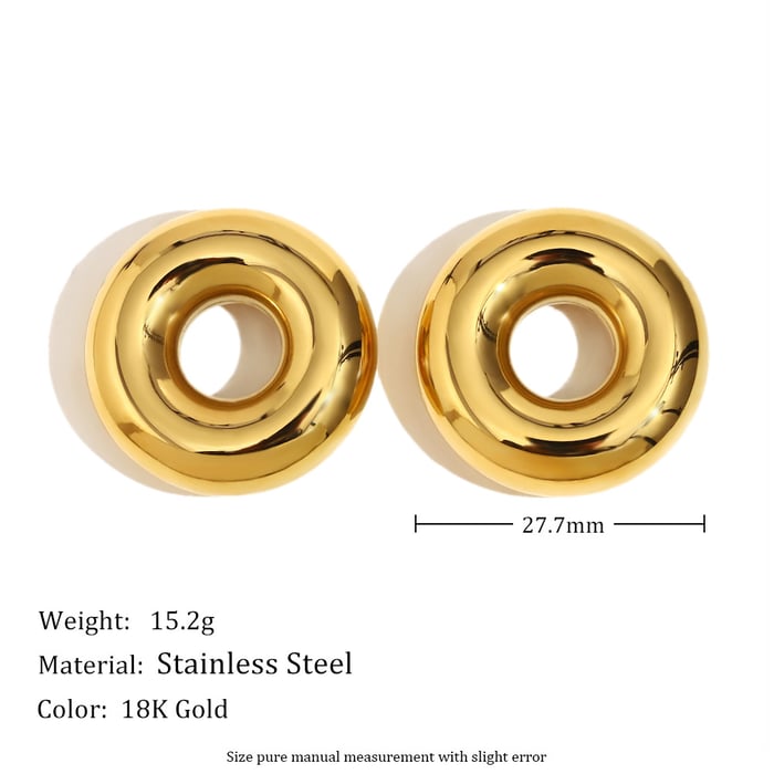 1 Stück Simple Series Elegante geometrische Ohrstecker aus Edelstahl für Damen