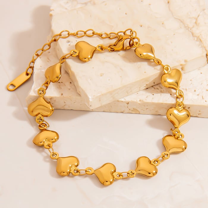 Romantic Series Simple  Stainless Steel  Gold Color  Women's Chain Bracelets h5Picture4