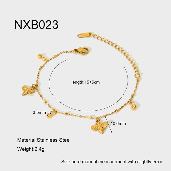 Fashionable Colorful Butterfly Stainless Steel Women's Bracelets