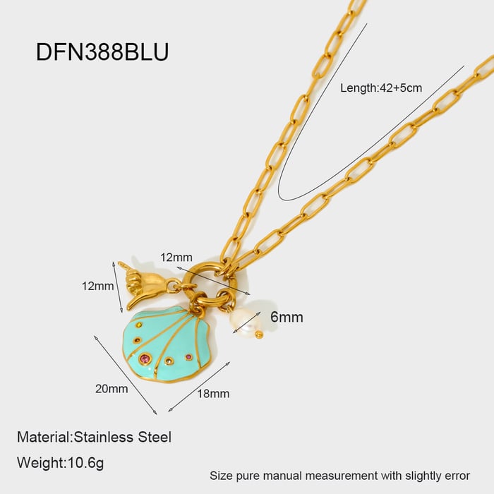 1 Pair Romantic Series Vacation Turtle Stainless Steel Women's Necklaces