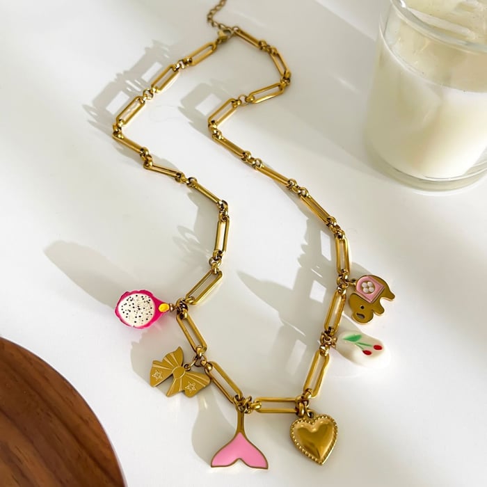 1 Piece Stainless Steel Gold Color Pendant Necklace h5Picture3