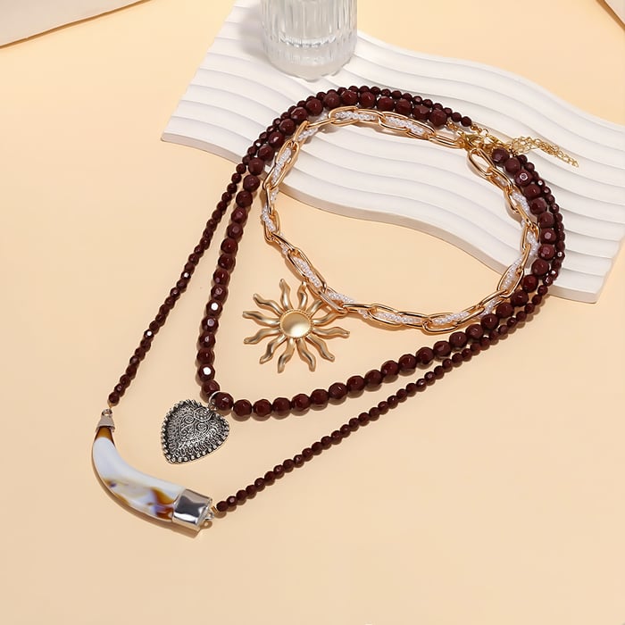 1 Set Statement Beaded Necklace h5Picture4