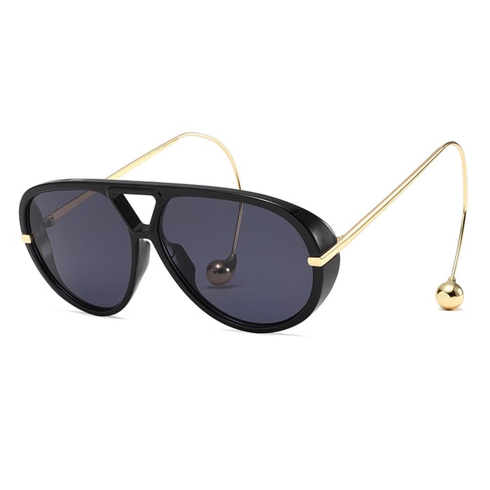1 Pair Simple Series Punk Solid Color Metal Women's Sunglasses