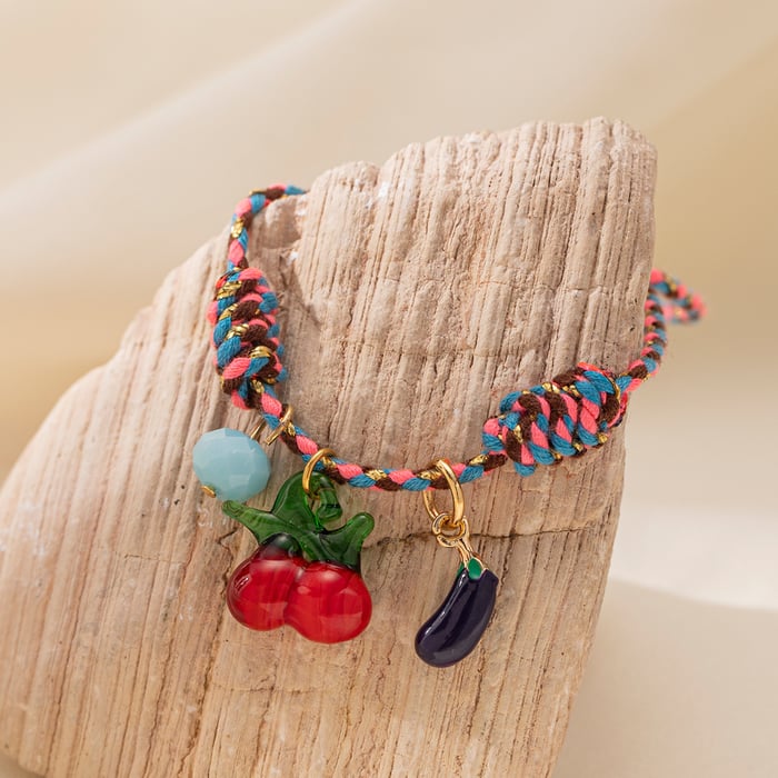 1 Piece Cute Cherry Charm Bracelets h5Picture3