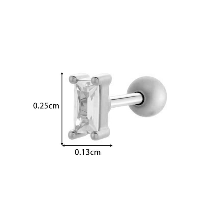 1 Piece Delicate Cross Copper Gold Color Zircon Women's Piercings Earrings h5Picture2