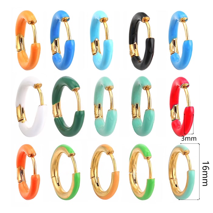 1 Piece Chrome DIY Solid Color Stainless Steel Jewelry Closures h5Picture4