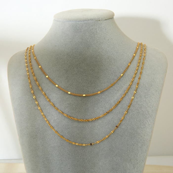 Simple Series Daily Chain Stainless Steel Women's Layered Necklaces Picture5