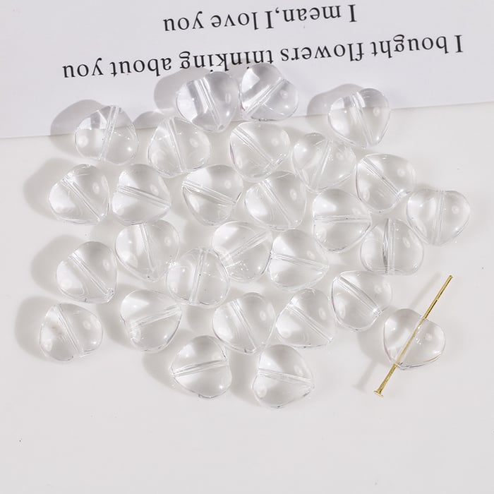 1 Piece Simple Series Simple Heart Glass Jewelry Beads