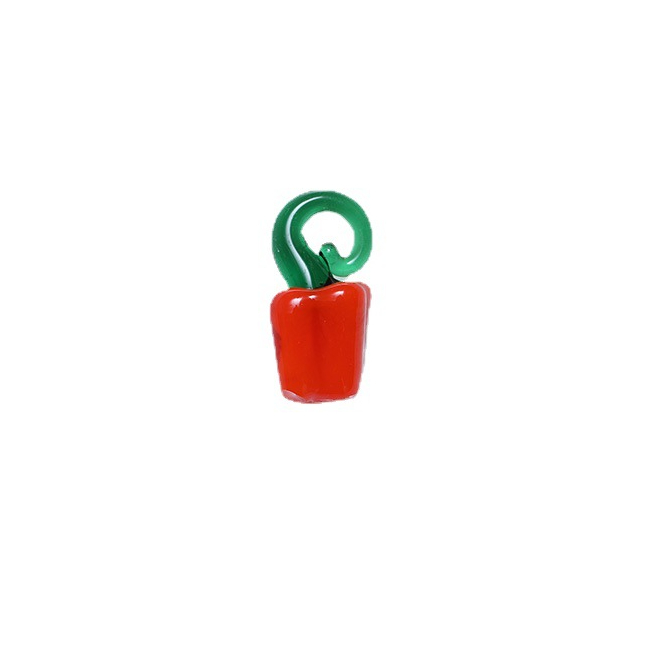 1 pieza de cuentas de vidrio de joyería de planta linda de serie simple 