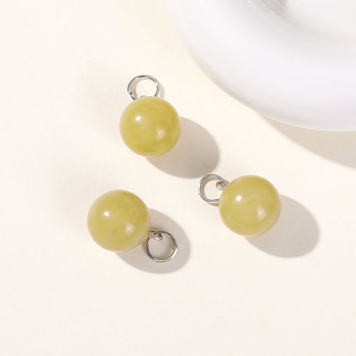 1 Piece Simple Series Simple Solid Color Natural Stones Jewelry Beads