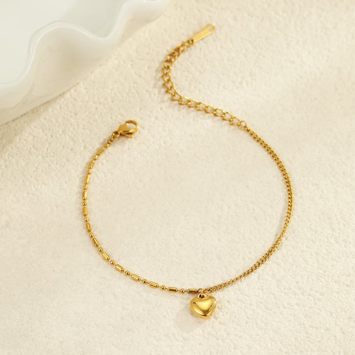 Sweet Geometric Stainless Steel Gold Color Women's Chain Bracelets h5Picture3