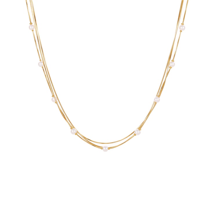 Elegant Stainless Steel Gold Color Women's Chain Necklaces h5Picture5