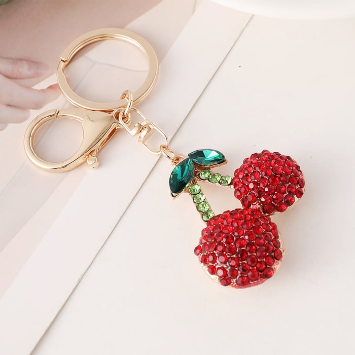 1 Piece Cherry Alloy Keychain h5Picture4