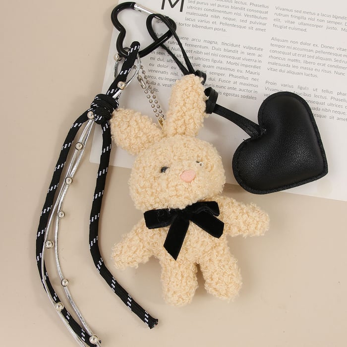 Cute Plush Rabbit Polyester Women's Bag Charms Picture4