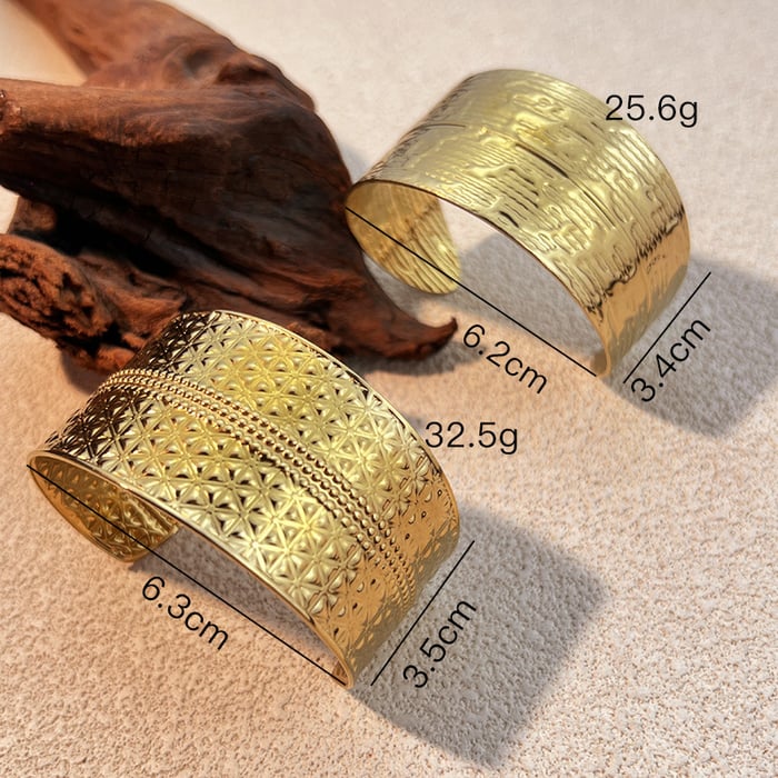 1 Piece Stainless Steel Gold Color Cuff Bracelet h5Picture4