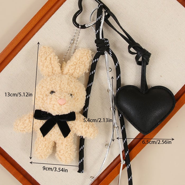 Cute Plush Rabbit Polyester Women's Bag Charms