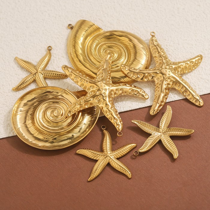 1 Piece Statement DIY Starfish Stainless Steel Women's Pendants h5Picture2