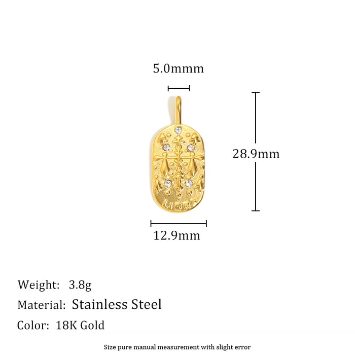 Vintage Classic Constellation Stainless Steel DIY Pendants 