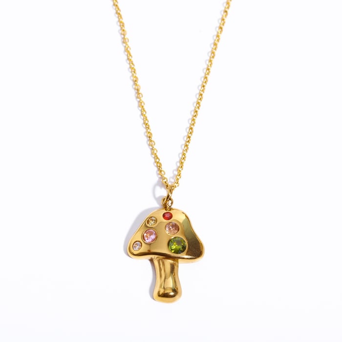 1 Pair Luxurious Series Retro Plant Stainless Steel Women's Pendant Necklaces h5Picture5