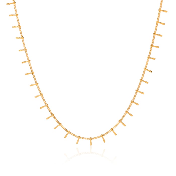 1 Pair Simple Series Daily Cross Stainless Steel   Gold Color  Women's Chain Necklaces