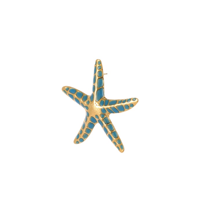 Romantic Vacation Geometric Stainless Steel Gold Color Women's Stud Earrings h5Picture5