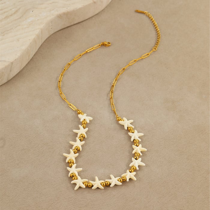 Romantic Vacation Turtle Stainless Steel Gold Color Women's Chain Necklaces h5Picture3
