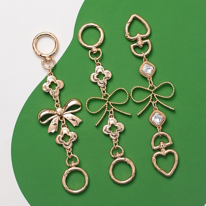 1 Piece Exquisite Series Bowknot Gold Color Aluminum Extension Bag Strap h5Picture3
