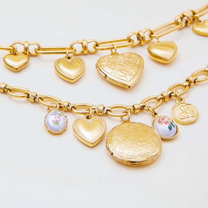 1 Piece Delicte Heart Stainless Steel Gold Color Women's Charm Bracelets h5Picture6