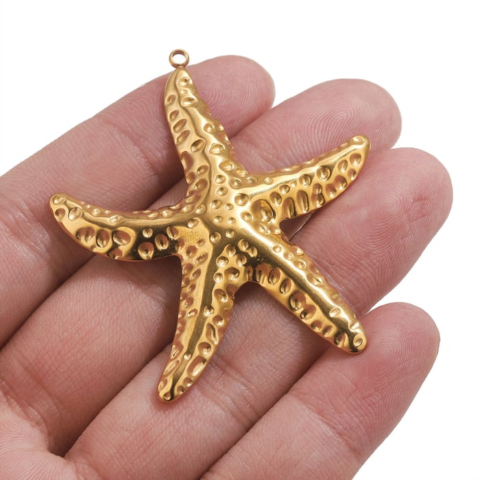 1 Piece Statement DIY Starfish Stainless Steel Women's Pendants h5Picture3
