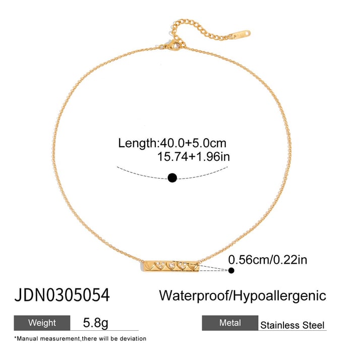 1 Piece Elegant Heart Stainless Steel Gold Color Women's Pendant Necklaces h5Picture2