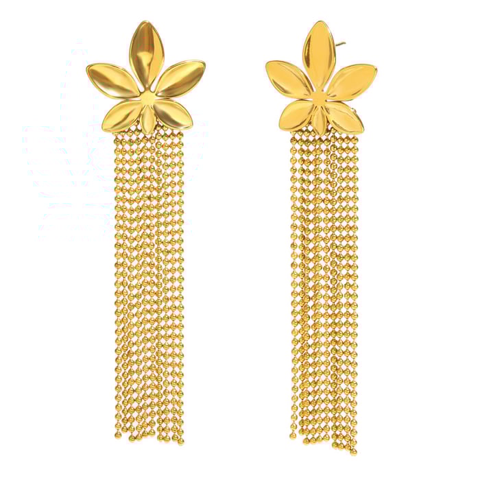 1 Pair Flower Tassels Women's Dangle Earrings