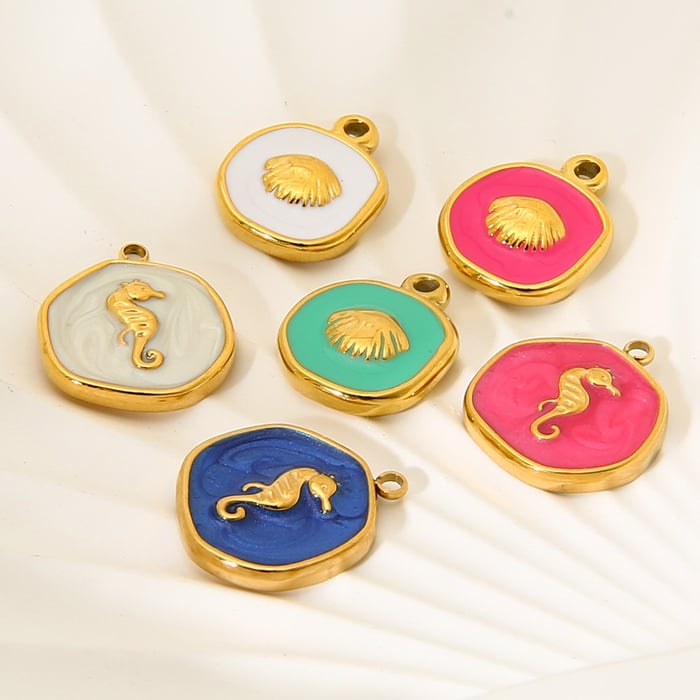 Classic Turtle Stainless Steel  Gold Color Unisex Pendants h5Picture3