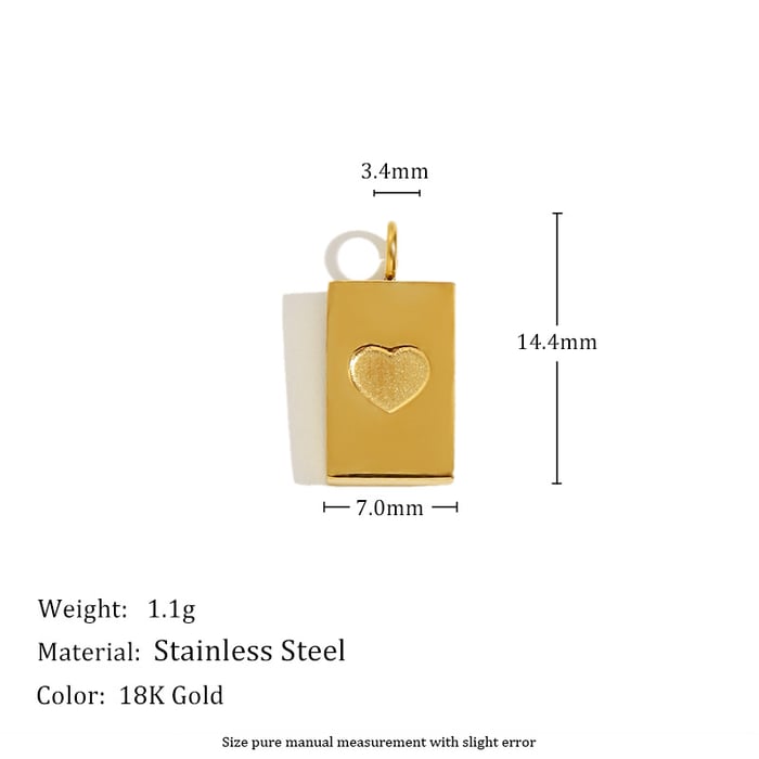 Simple Series Classic Heart Stainless Steel Women's Pendants h5Picture5