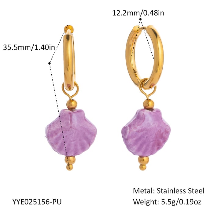 1 Pair Cute Fish Stainless Steel Drop Earrings