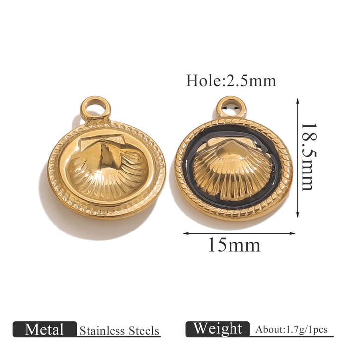 1 Piece DIY Shell Stainless Steel Women's Pendants