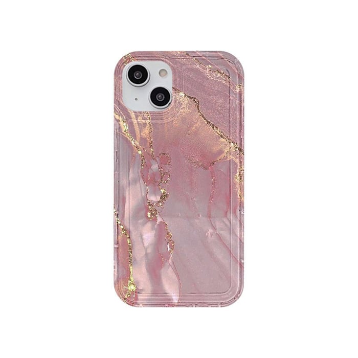 1 Pair High-grade Gradient Pearlescent Pink Phone Case