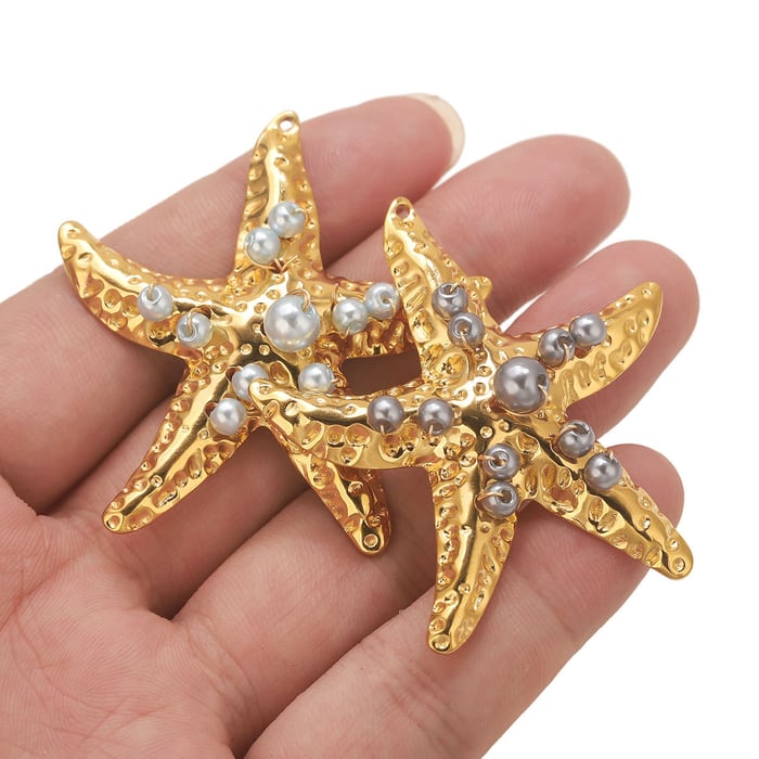 1 Piece DIY Starfish Stainless Steel Women's Pendants h5Picture4