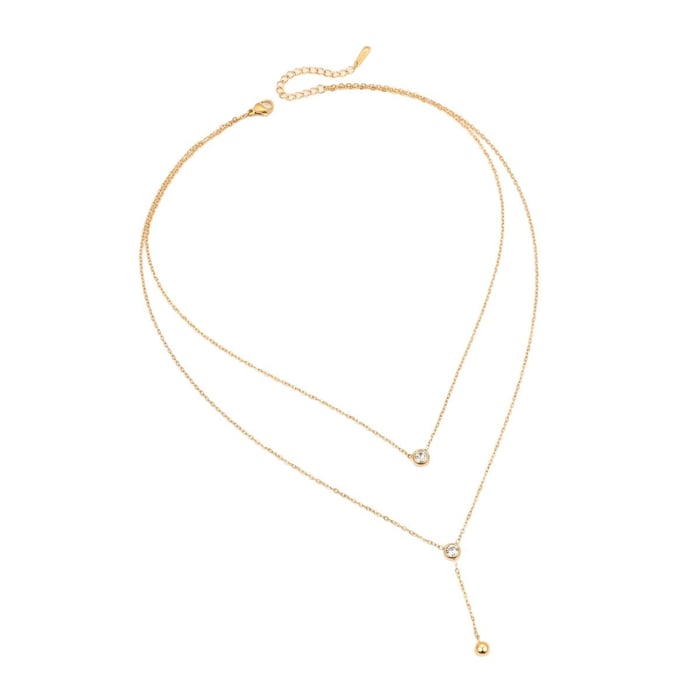 Daily Chain Stainless Steel Gold Color Women's Layered Necklaces h5Picture5