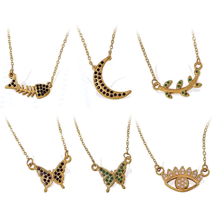 1 Piece Animal Stainless Steel Gold Color Pendant Necklace h5Picture4