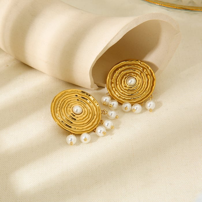 Luxurious Series Retro Tassel Stainless Steel Women's Dangle Earrings h5Picture4