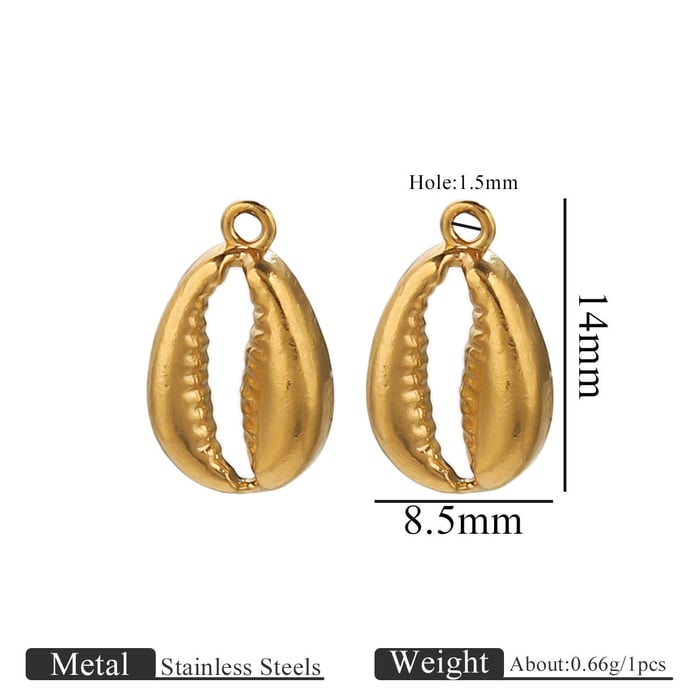 1 Piece DIY Shell Stainless Steel Women's Pendants
