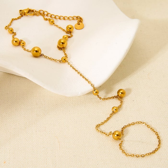 1 Stück goldfarbenes Fingerarmband aus Edelstahl h5Bild3