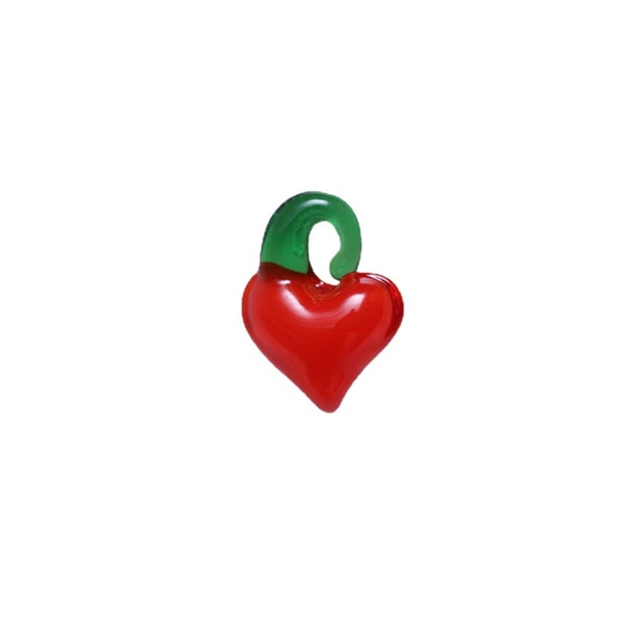1 Piece Simple Series Simple Heart Glass Jewelry Beads
