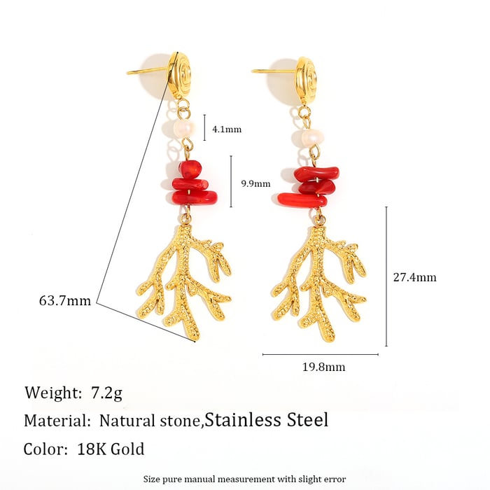 1 Pair Romantic Series Vacation Turtle Stainless Steel Women's Drop Earrings h5Picture4