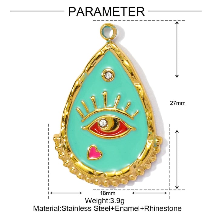 1 Piece Simple Series DIY Droplet Stainless Steel Gold Color Women's Pendants h5Picture2