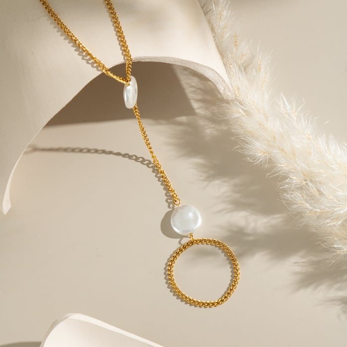 Stainless Steel Gold Color Finger Chain h5Picture3