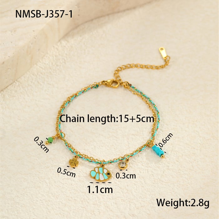 Simple Vacation Animal Stainless Steel Women's Charm Bracelets
