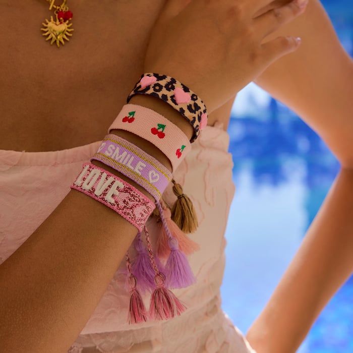 1 Piece Fashionable Series Bohemian Letter Cotton Women's Bangles h5Picture3