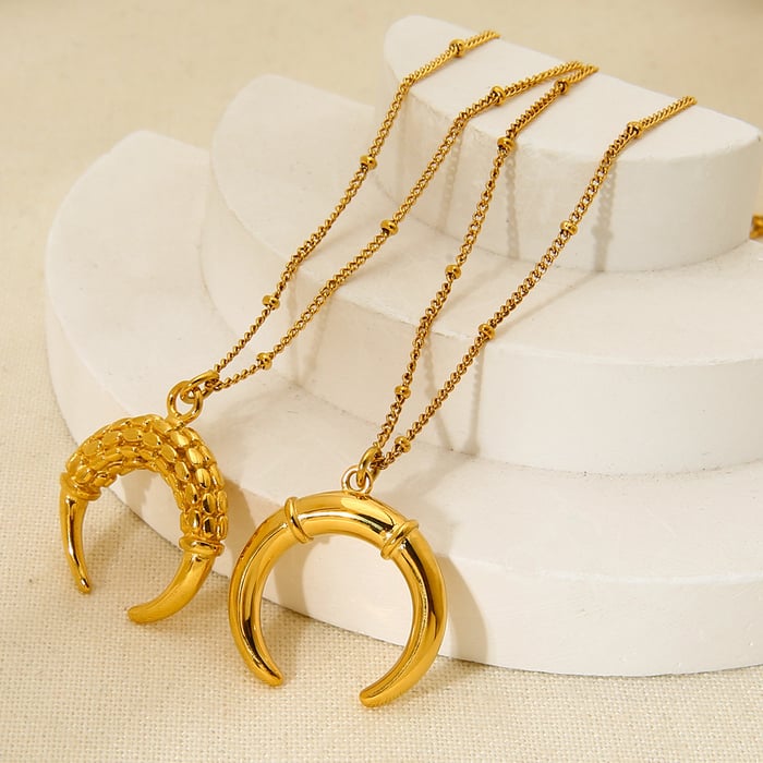 Retro Sun/Moon Stainless Steel  Pendant Necklaces h5Picture4